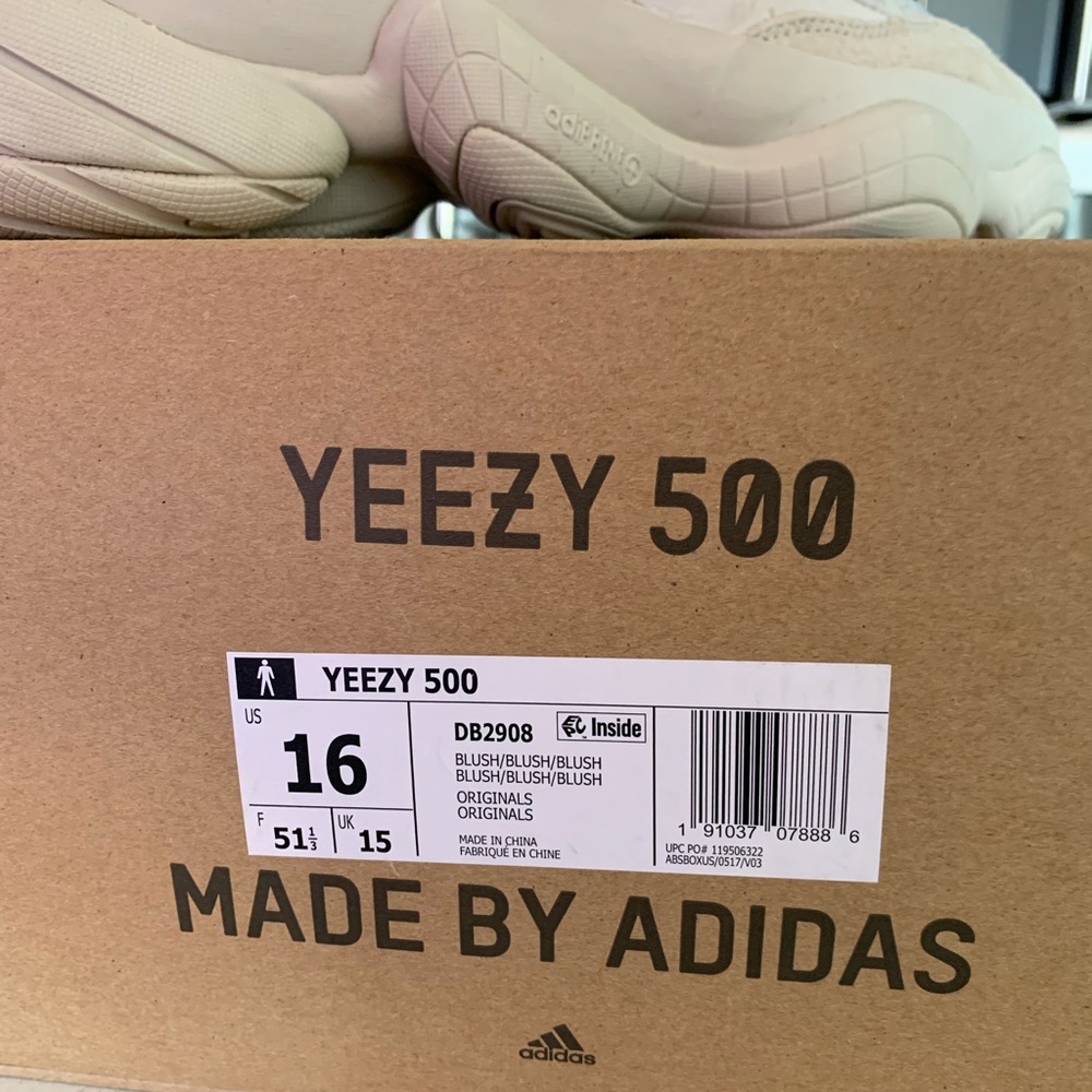 Yeezy 500 blush size 16 - Picture 2 of 4